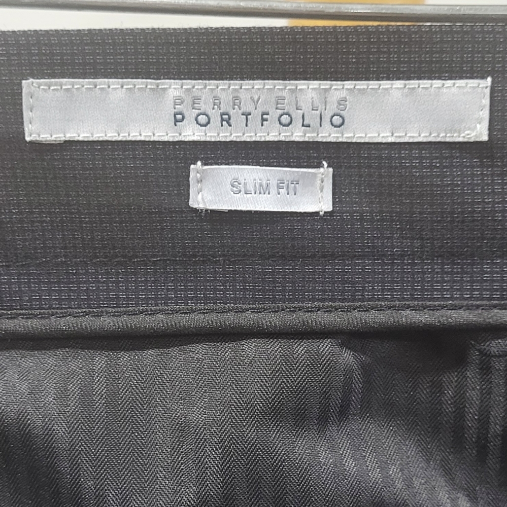 Perry Ellis Portfolio mens dress pants 34x30 black